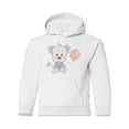 thumbnail image 1 of Cute Teddy Bear With Balloon Hoodie Juniors -Image by Shutterstock,  Large, 1 of 4