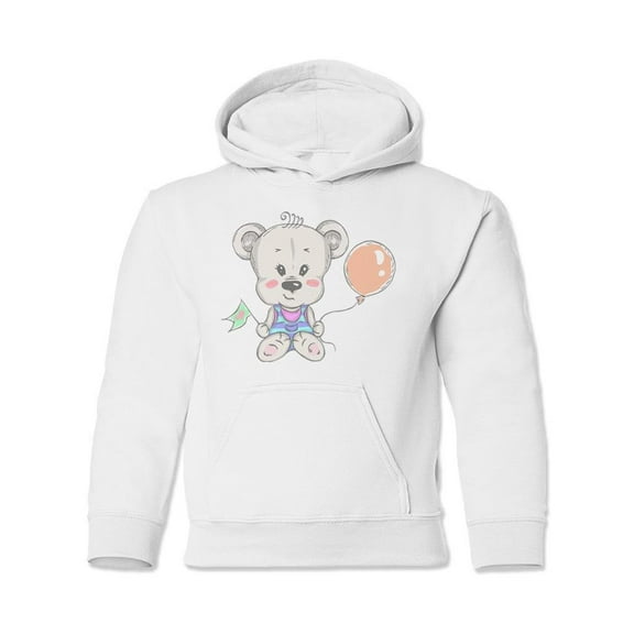 Cute Teddy Bear With Balloon Hoodie Juniors -Image by Shutterstock,  x-Large