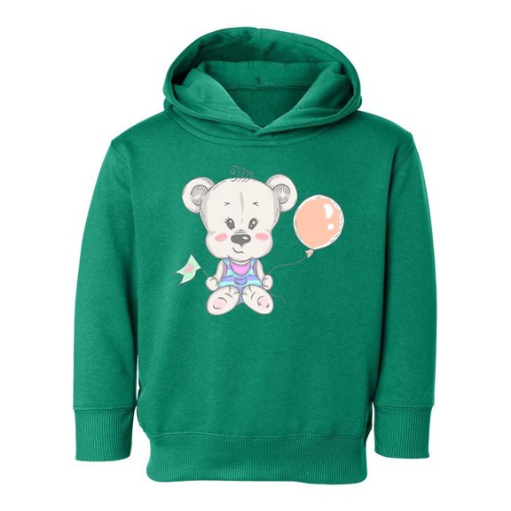 Cute Teddy Bear With Balloon Hoodie Toddler -Image by Shutterstock,  4 Toddler