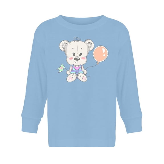 Cute Teddy Bear With Balloon Long Sleeve Toddler -Image by Shutterstock, 2 Toddler