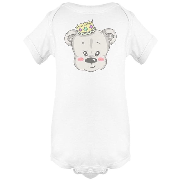Cute Teddy Bear With Crown Bodysuit Infant -Image by Shutterstock,  12 Months