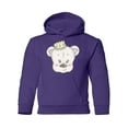 thumbnail image 1 of Cute Teddy Bear With Crown Hoodie Juniors -Image by Shutterstock,  Large, 1 of 4
