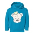 thumbnail image 1 of Cute Teddy Bear With | Crown Hoodie Toddler | Size Turquoise (Hoodie),5T (Toddler),Toddler, 1 of 4
