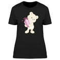 thumbnail image 1 of Cute Teddy Bear With Gift T-Shirt Women -Image by Shutterstock, Female x-Large, 1 of 2