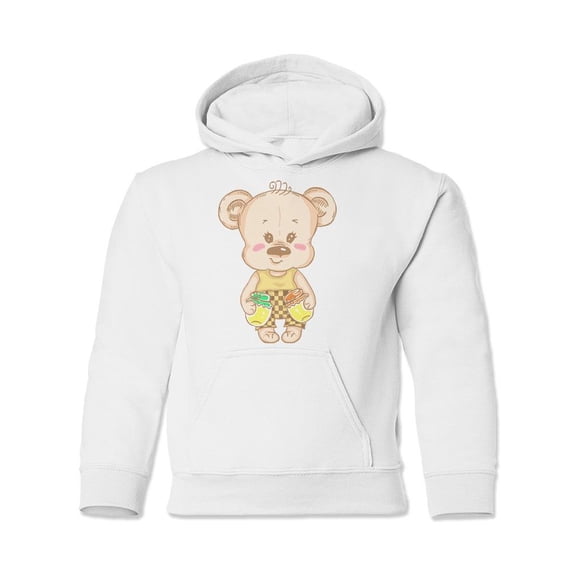 Cute Teddy Bear With Honey Hoodie Juniors -Image by Shutterstock,  Medium