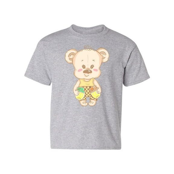 Cute Teddy Bear With Honey T-Shirt Juniors -Image by Shutterstock,  x-Large