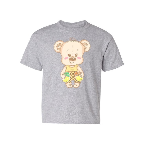 Cute Teddy Bear With Honey T-Shirt Juniors -Image by Shutterstock, x-Small
