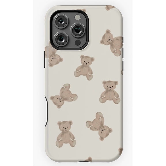 Cute Teddy Bears Cartoon Pattern Art Phone Case for iPhone 11 12 13 14 15 16 17 Pro Max