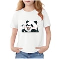 thumbnail image 1 of Cute Tee Shirts for Children Boy Girl Fall Summer Short Sleeve Crewneck Cat Print Tops T shirt Child 2026 Clothes 7 Years, 1 of 6