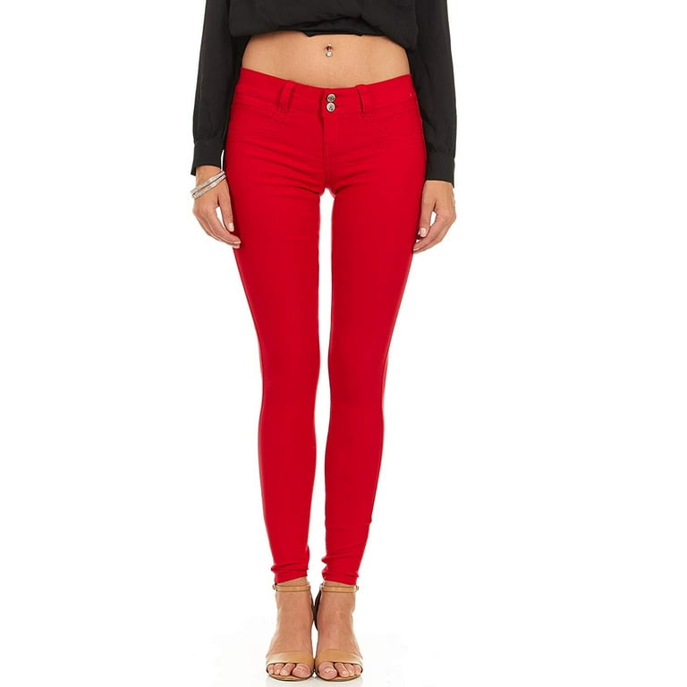 Red jeans for juniors hot sale
