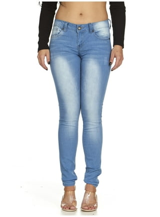 Cute Teen Girl jeans juniors plus denim skinny pants for Teen Girls acid  washed light dark blue