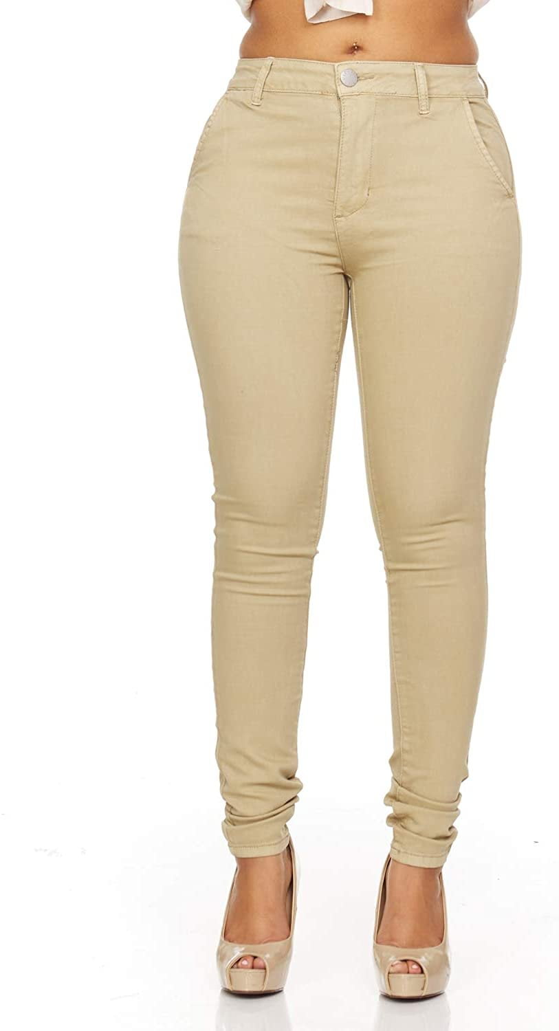Cute Teen Girl Teen Girlss Skinny Jeans Trouser Pant Style Side Slant  Pockets Juniors Size 15/16 Light Khaki Brown