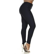 YDX Cute Teen Girl Women's Cute High Waisted Ultra Skinny Stretchy Navy Blue Juniors Size 3