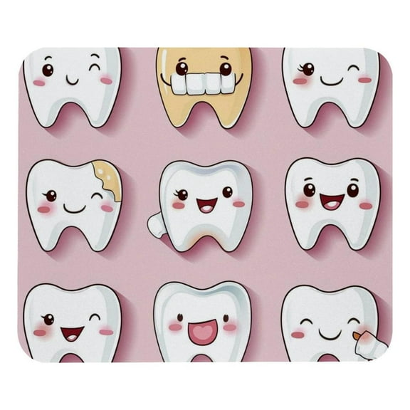 Cute Teeth Mouse Pad , Soft Cute Computer Mouse Mat with Rubber Base, Easy to Slide, Personalized Design, Portable