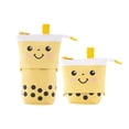 thumbnail image 1 of Cute Telescopic Pencil Pouch Stand Up Zipper Storage for Office Travel Yellow, 1 of 4