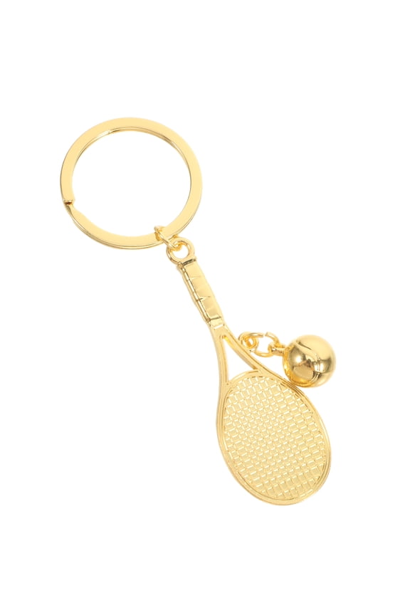 Cute Tennis Ball Key Ring Racquets Charm Keychain Sports Players Keychain for Tennis Souvenir Graduation Party Favors