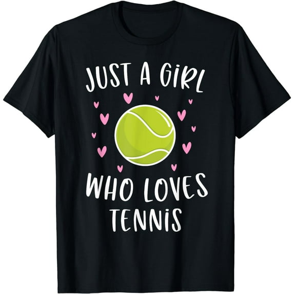 Cute Tennis Shirt For Girls Just A Girl Who Loves Tennis T-Shirt