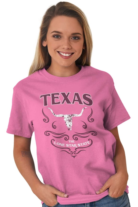 Cute Texas Girl Lone Star State Texan Women's Graphic T Shirt Tees Brisco Brands M