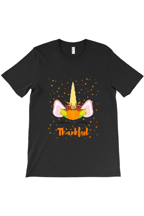 Cute Thankful Pumpkin Unicorn, Thanksgiving Men Women Youth Family G2359 Unisex T-Shirt, Up to Size 5XL