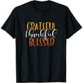 thumbnail image 1 of Cute Thanksgiving Gift - Grateful Thankful Blessed T-Shirt, 1 of 3