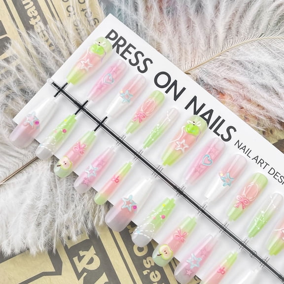 Cute Three-dimensional Relief Machine Wear Armor Fake Nail Tip