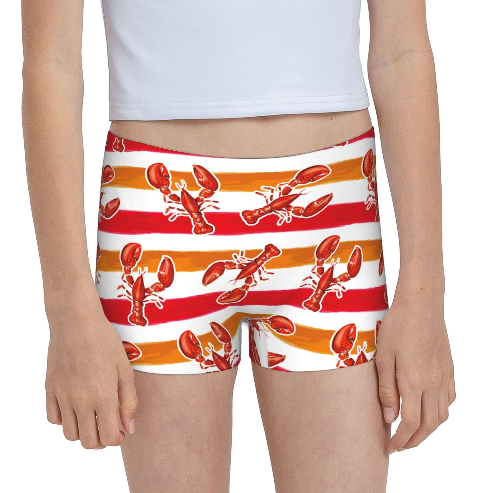 Easygdp Red Lobster Girls Hipster Cotton Underwear Little Girls