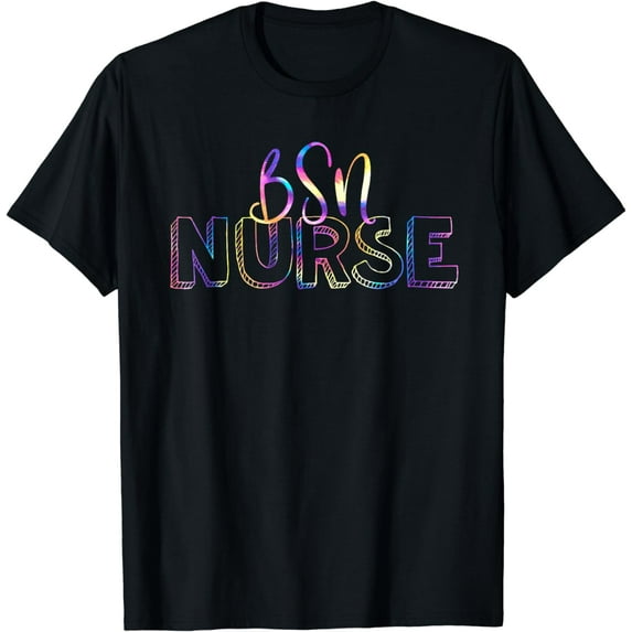 Cute Tie Dye BSN Nurse Degree Senior Graduation Nursing T-Shirt