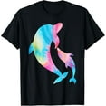 thumbnail image 1 of Cute Tie-dye Dolphin shirt Parent And Child Dolphins T-Shirt, 1 of 4