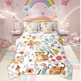 thumbnail image 1 of Cute Tiger Comforter Set 7 Piece Bed in a Bag Twin,Mushroom Floral Cartoon Animal Bedding Sets Watercolor Flowers Leaves Sheet Set with Comforter, 1 of 5