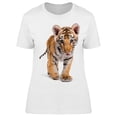 thumbnail image 1 of Cute Tiger Cub Walking Frontward T-Shirt Women -Image by Shutterstock, Female XX-Large, 1 of 2