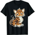 thumbnail image 1 of Cute Tiger Illustration Lover Gift Tigers Love Gifts T-Shirt, 1 of 5