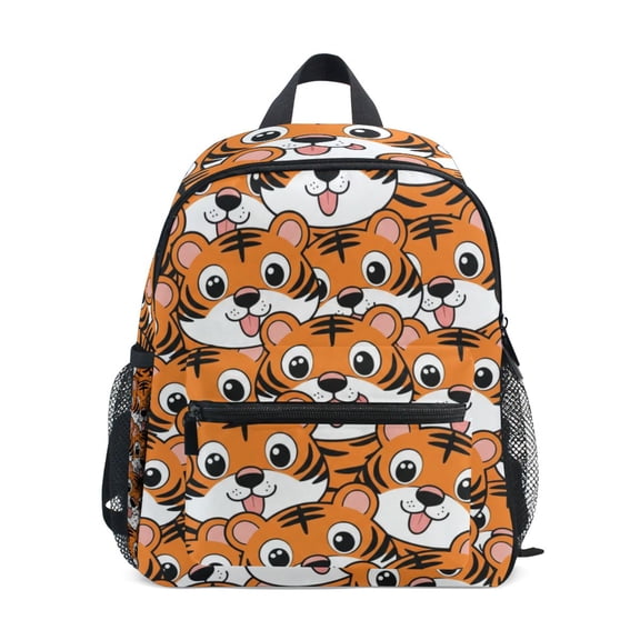 Cute Tiger Mini Backpack Cute Small Backpack with Chest Strap and Whistle Ages 3-8
