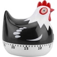 thumbnail image 1 of Cute Timers 60 Minutes Loud Alarm Manual Timer Chicken Cartoon Kitchen Cooking Timer Clock for Cooking Baking (Black), 1 of 8