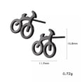 thumbnail image 1 of Cute Tiny Bike Bicycle Stud Earrings Sport Stainless Steel Jewelry Gifts, 1 of 6