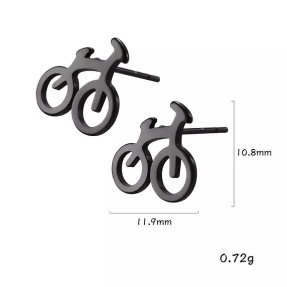 Cute Tiny Bike Bicycle Stud Earrings Sport Stainless Steel Jewelry Gifts