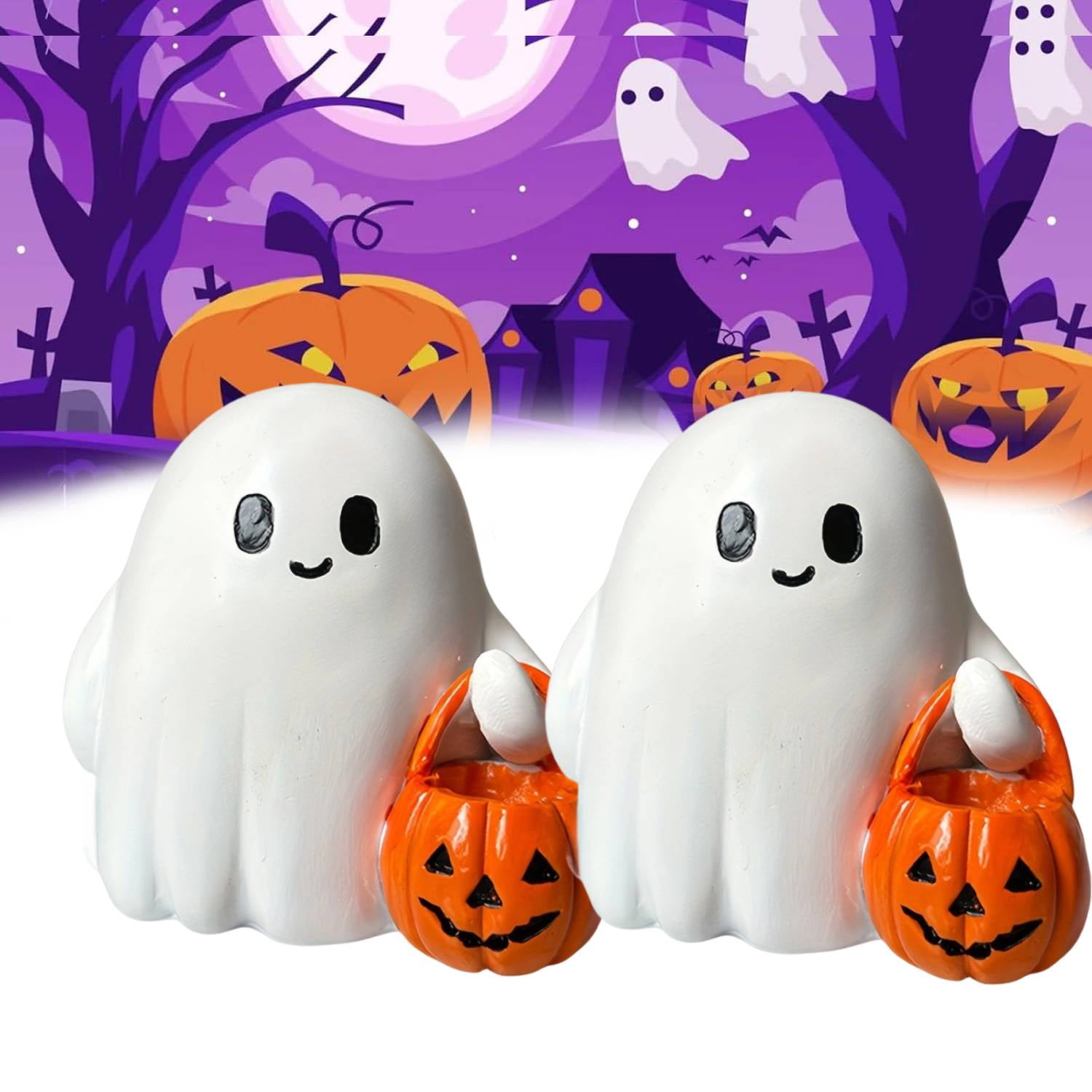 Cute Tiny Trick or Treat Ghost,3D Printing Halloween Ghost Figurine ...
