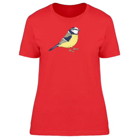 Cute Tit Bird Cartoon T-Shirt Women -Image by Shutterstock, Female Medium