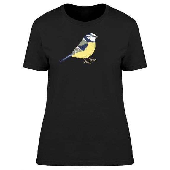 Cute Tit Bird Cartoon T-Shirt Women -Image by Shutterstock, Female Small
