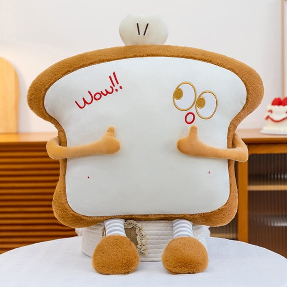 Cute Toast Bread Plush Pillow, Bread Stuffed Pillow,Food Plush Pillow Great Gift (Wow!!)