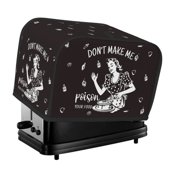Cute Toaster Cover, Funny Smiling Housewife Toaster Cover, Washable Creative Kitchen Appliance Dust Cover with Top Hook for Standard 2-Slice Toasters