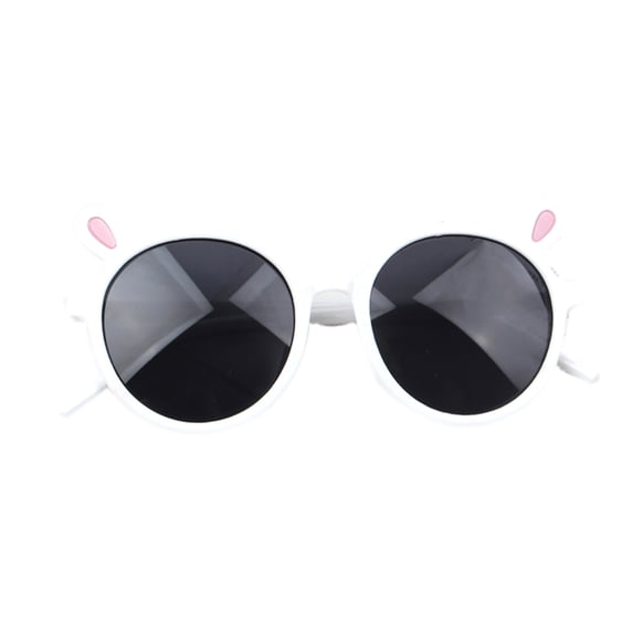 Cute Toddler Polarized Sunglasses for Kids Round Small Rabbit Ear Design Eyewear Infant Girls Boys