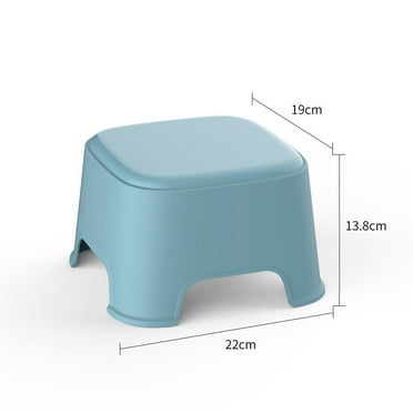 DRAFIDEEP Kids Stool Sky-Blue Nonslip Comfortable Seating for Toddlers 1Pcs 8.7x7.5x5.4in