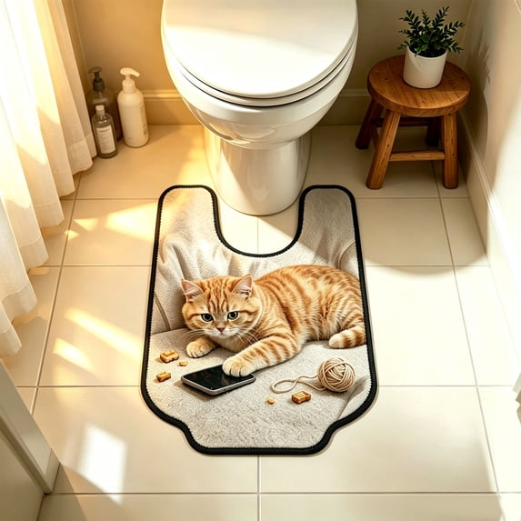 Simple Seat Designs Cute Toilet Seat Mat With Drying Water Absorption Bathroom Floor Mat ...