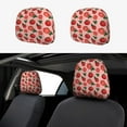 thumbnail image 1 of Cute Tomato Pink Headrest Cover for Cars, 2Pack Car Headrest Cover, Soft Elastic Auto Steelers Head Rest Covers Headrest Protector Universal Fit to All Car Truck SUV, 1 of 5