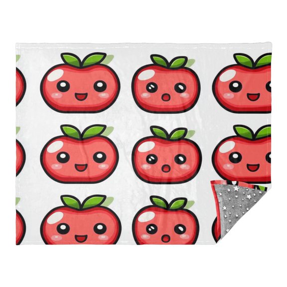 Cute Tomatoes Camping Blankets Bed Throws and Cozy Travel Blanket Fluorescence 70x55in Double Sided