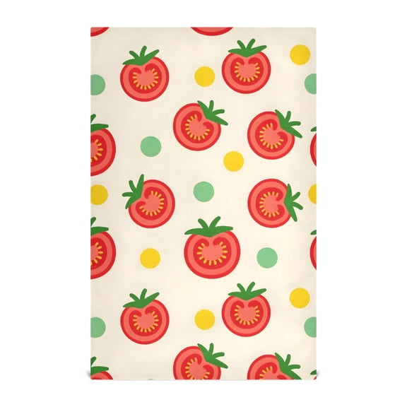 Cute Tomatoes Pattern Kitchen Towels Waffle Weave Decorative Tea Towels Multi Use Dishcloths 28x18in