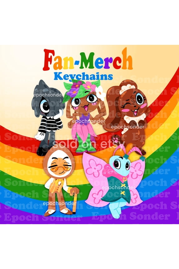 Cute Toon Cartoon Character Acrylic Keychains, Kawaii Chibi Bag Pendant Aesthetic Manga Backpack Decor, random 1 pack