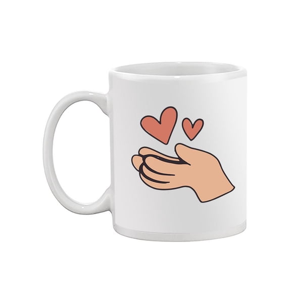 Cute Toon Hands W Hearts Mug - Smartprints Designs,
