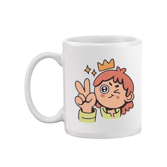 Cute Toon Kid W Crown Mug - Smartprints Designs,