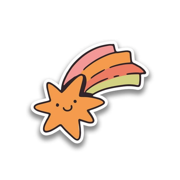 Cute Toon Shooting Star Sticker -Smartprints Designs, Vinyl Sticker